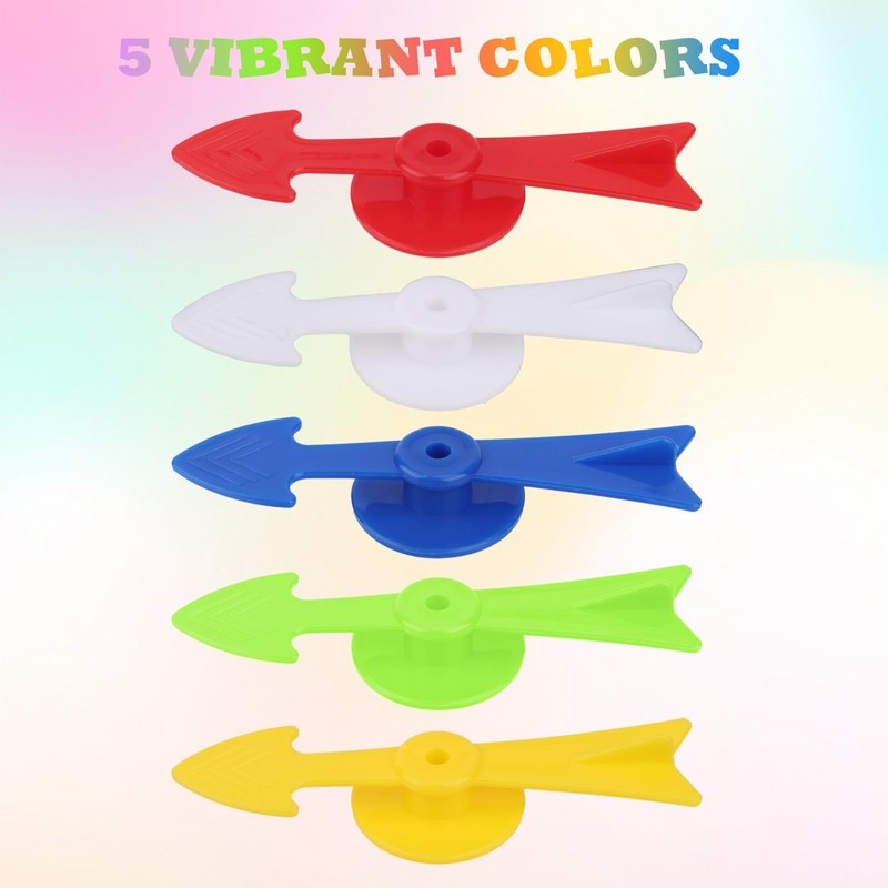 15pcs Arrow Game Spinners, 2.83in 5 Colors V-Shaped Plastic Board