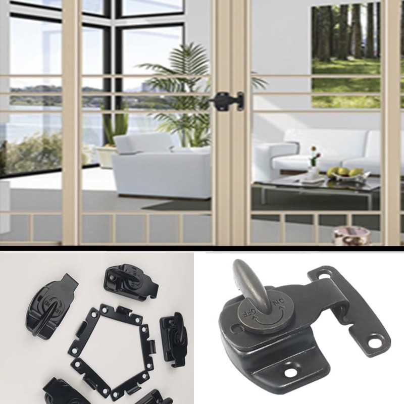 4 PCS Black Metal Dining Table Locks Dining Training Table