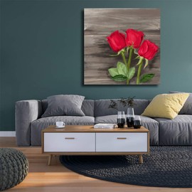 NWT IDEA4WALL Canvas Wall Art Abstract Beautiful Bunch of Flowers Painting Artwork for Home Prints Framed - 12x12 inches