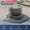 Aluminum RV Roof Vent Cover- Metal Replacement for Plastic Sewer