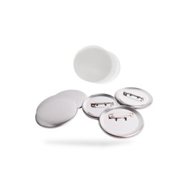 Regipro b Can Badge Parts Set, Safety Pin Type, DIY Material, Can Batch Machine, Silver
