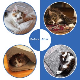 NewUgly Pack of 4 Carpet Non-Slip Underlay, Carpet Tapes for Hardwood Floors, Reusable, Washable Grippers for Carpet, Carpet Stoppers Make the Corner Flat, Gripper Carpet Corners