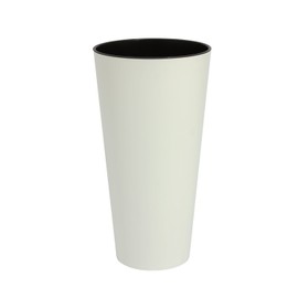 Prosper Plast DTUS300-S449 30 x 57.2 cm Tubus Slim Flowerpot - White