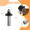 sourcing map Roundover Router Bit 1/2" Shank 3/4" Cut Diameter
