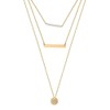 Disc Bar Pendant Necklace Pearl Choker Necklace Layered Gold Necklaces