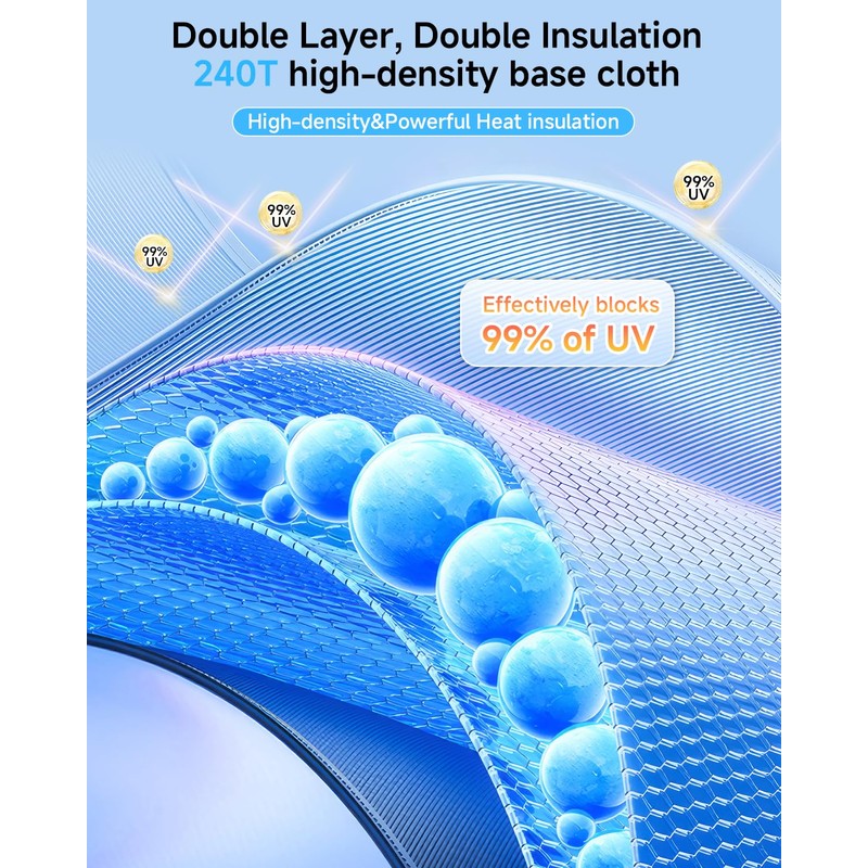 EVOOOR 6PCS Windshield Sun Shade for Toyota Camry 2018-2024 Accessories-