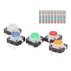 50pcs Mini Push Button ABS Push Button Switch with LED