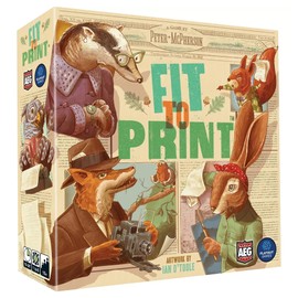 AEG: Fit to Print - Alderac Entertainment Group, Enjoy Relaxing Solo Puzzles Or Frenetic Action Up to 6 Players-Tile Placement-Board Game, Ages 10+, 1-6 Players