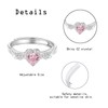 DkakoJew Women's Rings Adjustable Angel Wings Pink Ring Promise Ring