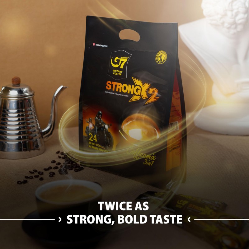 TRUNG NGUYEN G7 3-IN-1 STRONG X2 Instant Coffee for Energy