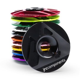 JRC Components Ahead Stem Top Cap JRC Logo Design | Lightweight 6061-T6 Aluminum Top Cap | Compatible with Road, Gravel & Mountain 1-1/8" Threadless Steerers (Black)