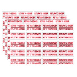120Pcs Return to Sender Not at This Address Stickers, Return Labels