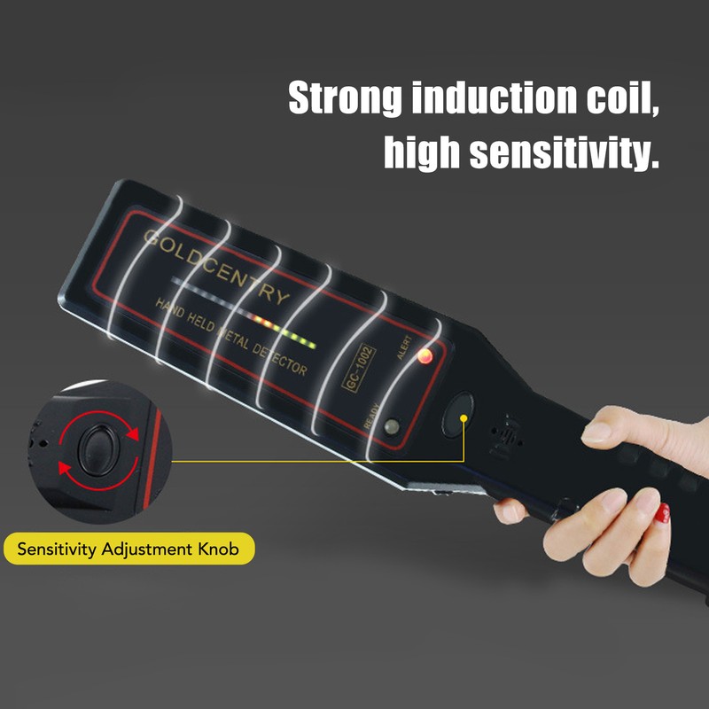 Handheld Metal Detector Portable Vibration Buzzer Security Detection Alarm with