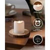 5plots 12-Pack Flameless Candles with Timer, Realistic 3D Flickering Votive