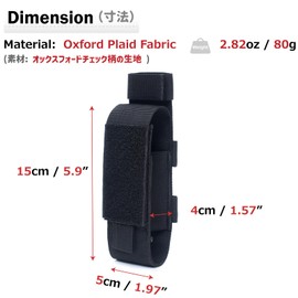 Azarxis Tactical Flashlights Holster, Flashlights Bag Holder Flashlight Holder for Outdoor Hunting Camping Hiking (#02 Black - Style C)