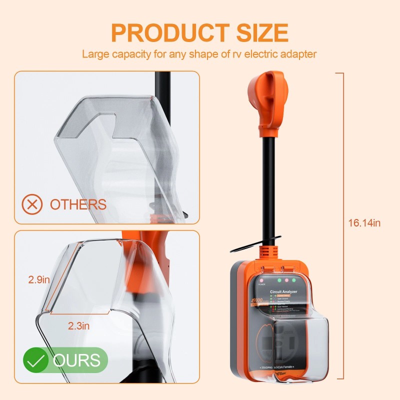 Marsflex 30 Amp to 50 Amp Rv Surge Protector 8000