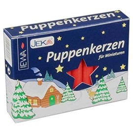 Jeka German Candles VERY SMALL Red 10mm Puppenkerzen