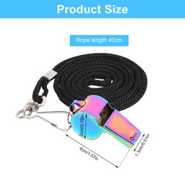 4 Stück Trillerpfeife, Edelstahl Trillerpfeife mit Schlüsselband Sportpfeifen Bunt Pfeife, Trillerpfeife Kinder Schiedsrichter Pfeife Whistle für Schulsport Fußball Hundetraining Sportunterricht