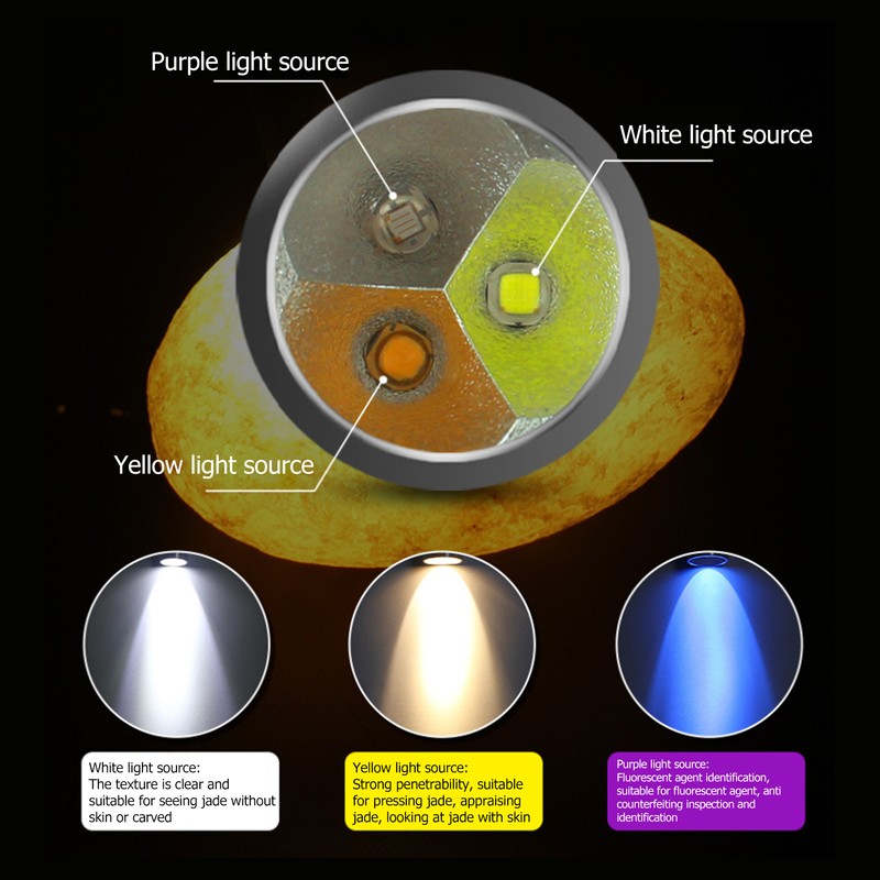 Jewelry Flashlight 3LED Ultra Bright 3 in 1 Professional Small