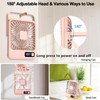 BUBPUP USB Rechargeable Desktop Fan, 180° Tilt Folding 5 Speeds