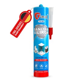 Final Final Sanit?r Silikon - 1x280ml | 100% Silikon - Profiqualit?t, schimmelresistentes, antibakterielles und wasserfestes Sanit?rsilikon fr Kche & Bad - transparent
