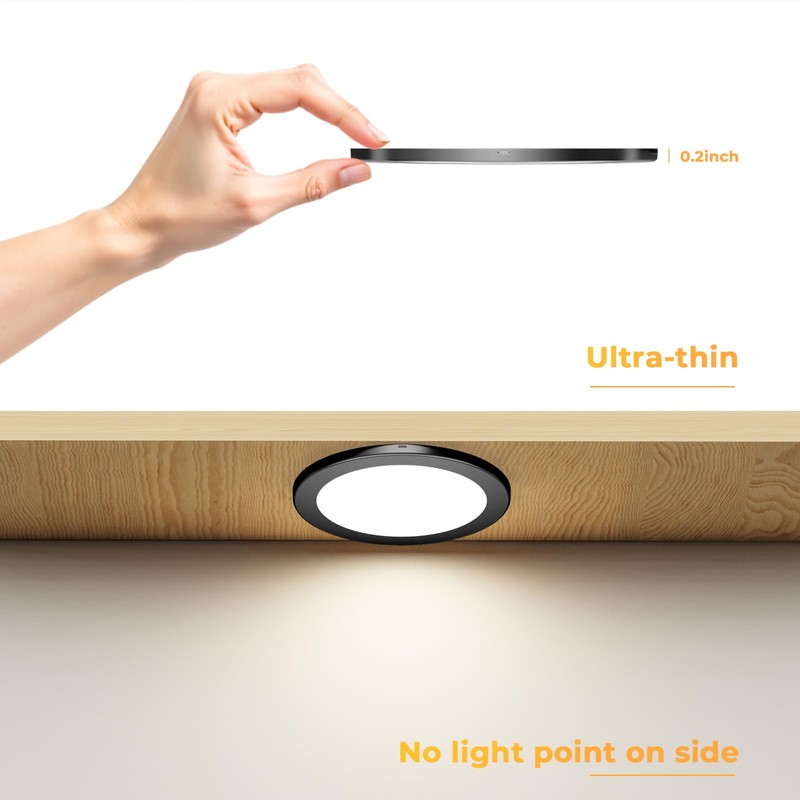 VST Under Cabinet Mini Panel Lighting 3.94inch 12V 2.5W(Total 15W)