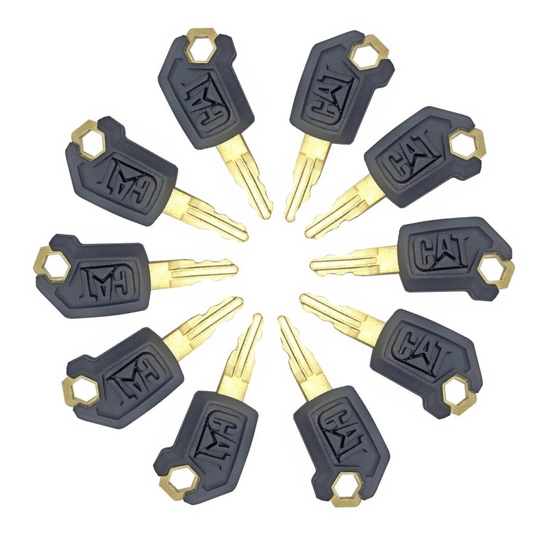 Pack of 10 Ignition Keys 5P8500, Universal Construction Machinery Keys,