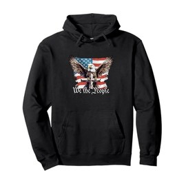 American Flag Patriotic Founding Fathers We The People USA Pullover Hoodie