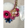 MMonesu Flower Bib Statement Necklace Chunky Flower Statement Necklace Drama