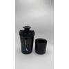 Protein shaker bottle with protein and pill storage