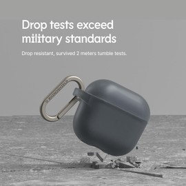 RHINOSHIELD AirPods Case with Carabiner Compatible with AirPods 4 | Military Grade Drop Protection, Scratch Resistant, Wireless Charging - Raspberry Sorbet, Standard Set