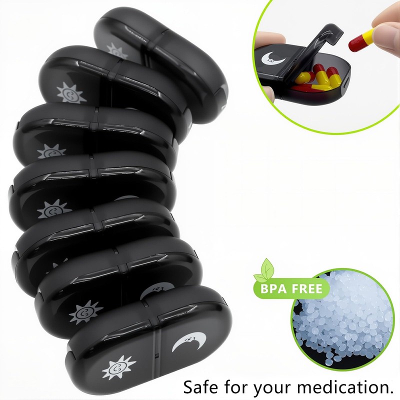 XL Monthly Pill Organizer 2 Times A Day, AM/PM One