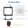 iwillink 2 Gang Brush Wall Plate with Mounting Bracket, Pass