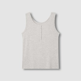 JAJU [JAJU] Women's Modal Ribbed Sleeveless Lounge T-shirt_Melange Oatmeal