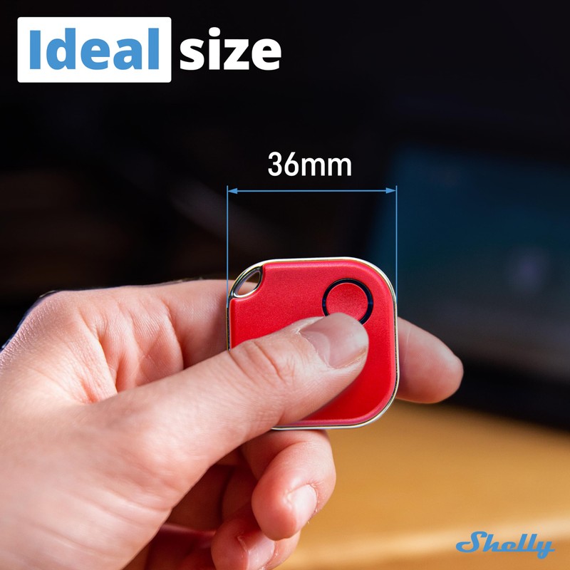 Shelly BLU Button1 Red | Bluetooth-Operated Action and Scenes Activation