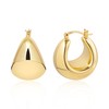 ALEXCRAFT Gold Earrings for Women Stainless Steel 14K Gold Plated