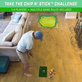 GoSports Chip N'Stick Golf Game - Includes 16 Grip Golf balls, and Chipping Mat