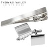 Thomas Bailey Tie Pin/Cufflinks Set - T-Matte Texture
