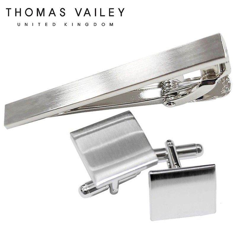 Thomas Bailey Tie Pin/Cufflinks Set - T-Matte Texture