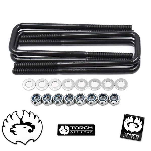 Torch 9.5" Square Extended U Bolts 2.5" Wide 9/16" UBolt w Hardware