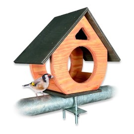 GARTENETAGE Balcony Bird House Made of Weatherproof Natural Wood, Easy Assembly, Sturdy Attachment - Turn Your Balcony into a Green Oasis / Bird House Balcony