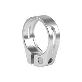 Ruifu Bicycle Lightweight Aluminum Alloy Seat Pipe Clip Mountain Bike Seatpost Clamp Quick Release (31.8mm, Silver)