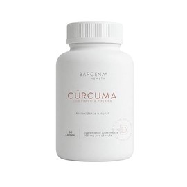Cúrcuma 500mg con Pimienta Piperina (Alta concentración) | Suplemento | Curcumina | Mayor Absorción | 60 cápsulas | BARCENA HEALTH