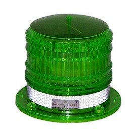 S8LSM Green Steady-ON 2NM IP67 Solar LED Magnetic Mount Marina Dock Barge Boat Safety Beacon Light
