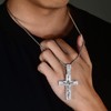 TRIPOD JEWELRY Crucifix Cross Necklace Iced Out Baguette Christian Lords