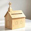 Dmnnlp Offering Boxes for Church, Cross Prayer Request Box with