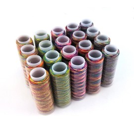 yueton 20 Spools 120 Yard Per Unit Gradient Color Rainbow Polyester Sewing Thread