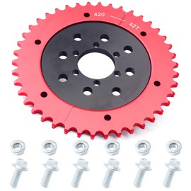 420Chain Sprocket and 42 Tooth Mini Bike Split Sprocket Hub Adapter fit for Coleman CT200U BT200X CT200U-EX for Baja for Warrior for Massimo MB165 MB200 Replacement for Predator 212cc 196cc