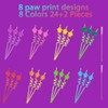 Generic 24 Paw Birthday Party Supplies Paw Print Drinking Straws