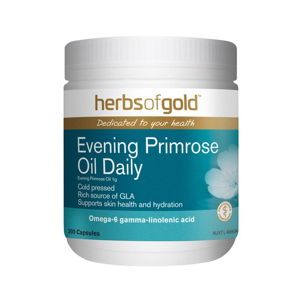 Herbs of Gold Evening Primrose Oil Daily 1g 200 Capsules